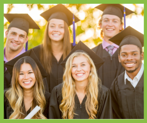 College graduates in gowns