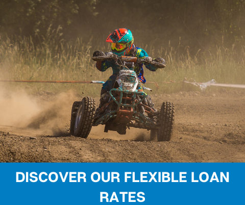 Image of man on off road dirt bike.