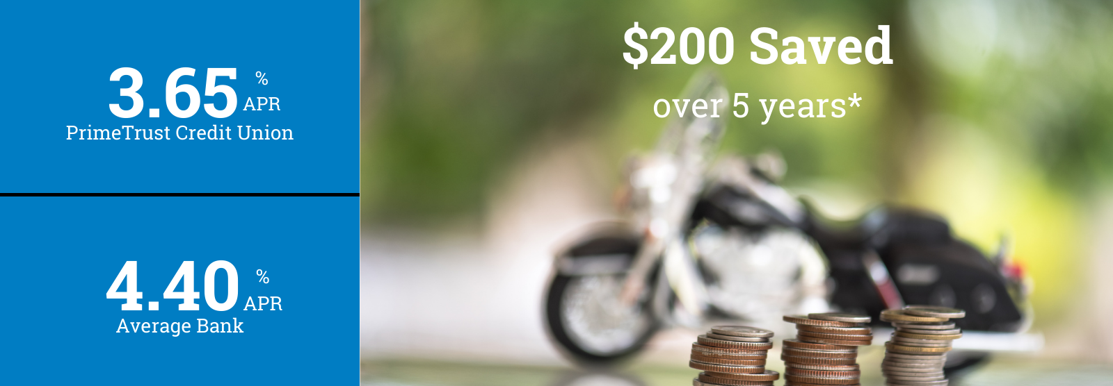 Save big on motorcycle loans