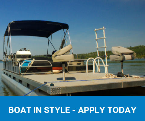 Image of pontoon docked in water